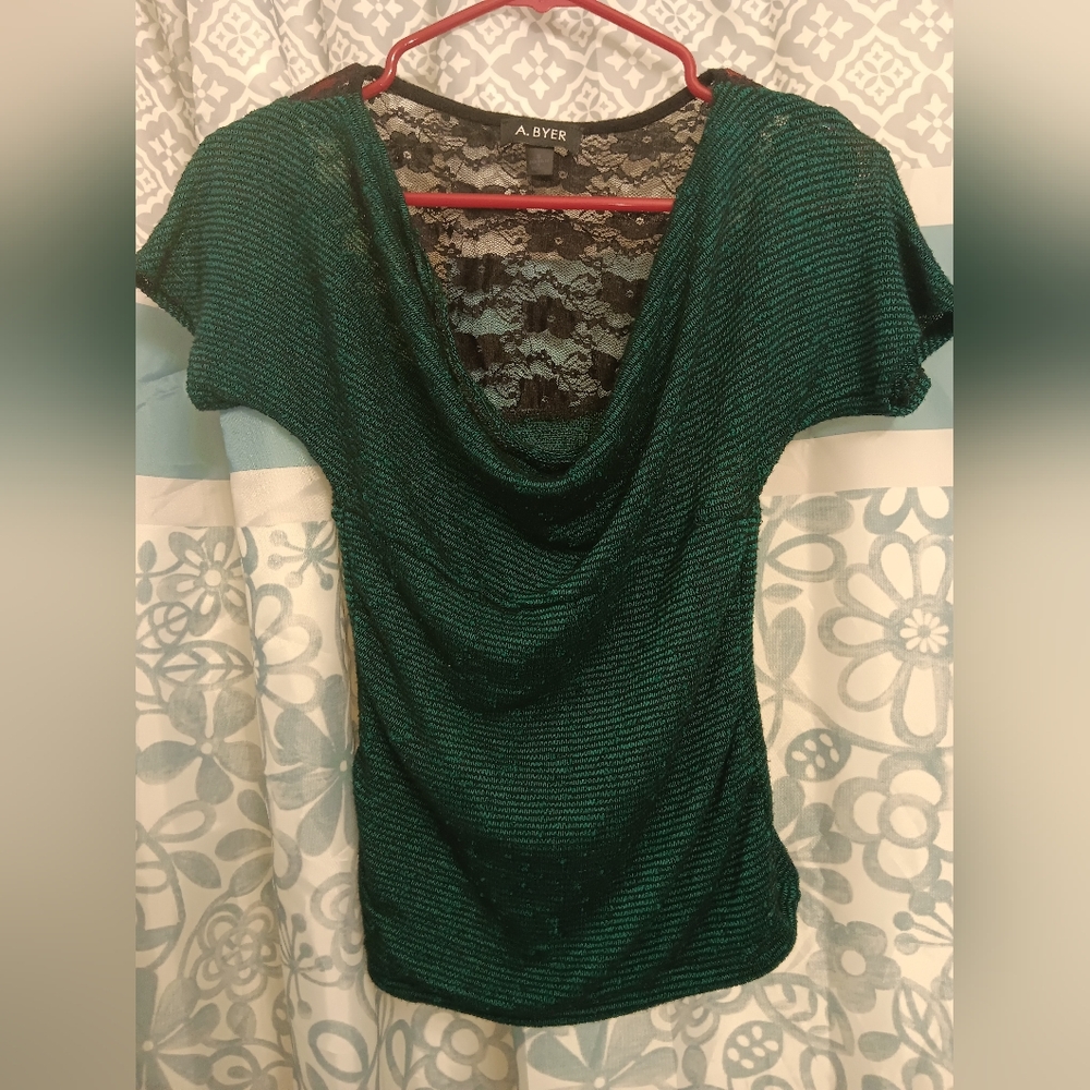 A. Byer Green dressy blouse/shirt.